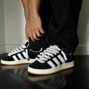 KOZI™ CUSTOM CAMPUS 00S SVART - CHUNKY LACES WHITE