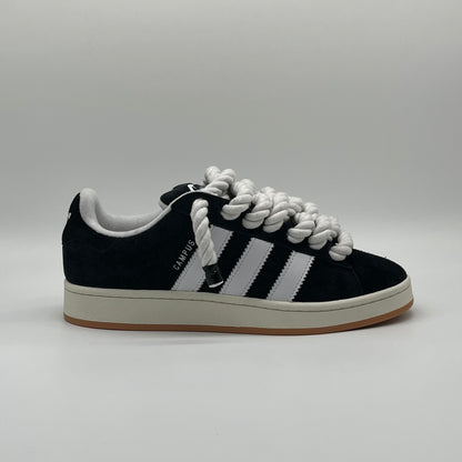 KOZI™ CUSTOM CAMPUS 00S SVART - CHUNKY LACES WHITE