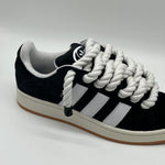 KOZI™ CUSTOM CAMPUS 00S SVART - CHUNKY LACES WHITE