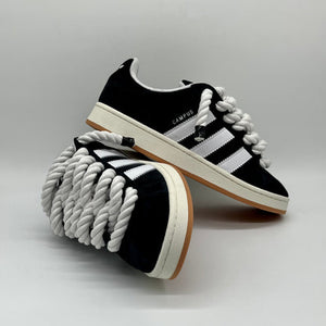 KOZI™ CUSTOM CAMPUS 00S SVART - CHUNKY LACES WHITE